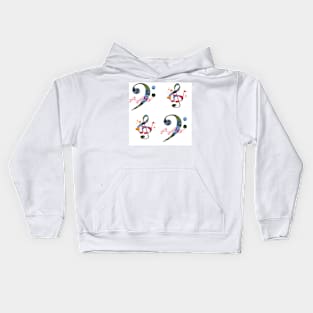 Musical notes Kids Hoodie